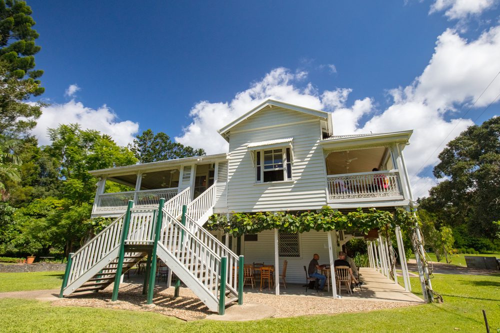 Queenslander external timber staircase in Brisbane showcasing premium craftsmanship