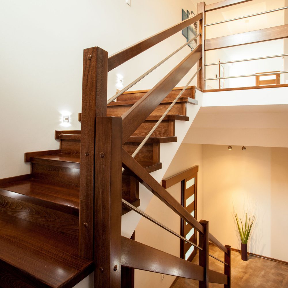 Elegant custom timber staircase built by Craftsman Stairs in a Brisbane home